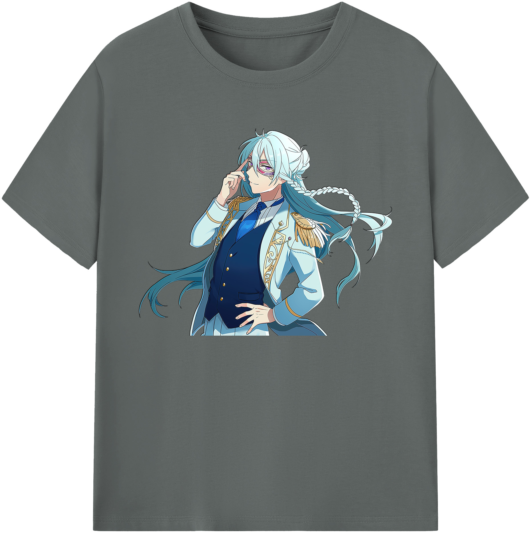 （画像用） あんさんぶるスターズ! Ensemble Stars 綿100％ メンズ半袖Tシャツ｜肌触りやわらか＆通気性